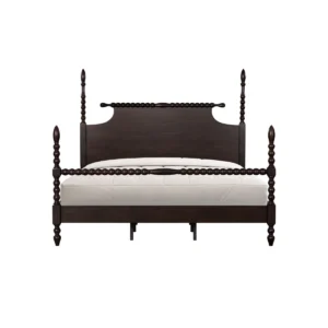 Morocco Brown Solid Wood Bed Frame