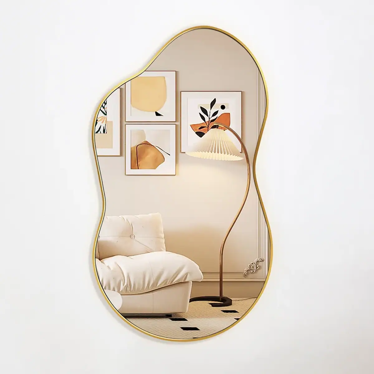Cloud Shaped Metal Wall Mirror