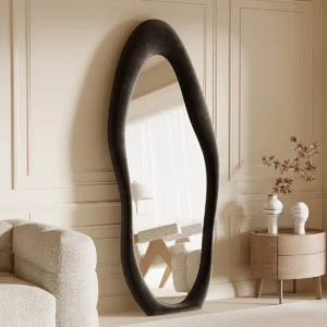Black Arched Floor Mirror