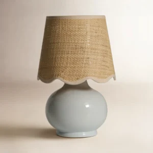 Blue Scallop Shade Lamp