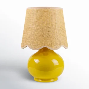 Yellow Scallop Shade Lamp