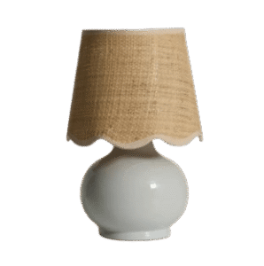 Blue Scallop Shade Lamp