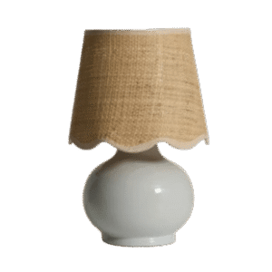 Blue Scallop Shade Lamp