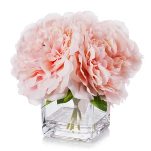 Pink Silk Arrangement in Vase