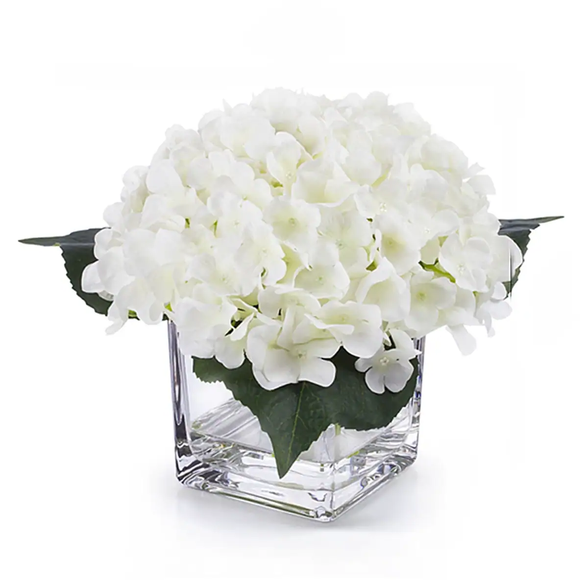 Silk Hydrangea Arrangement in Vase